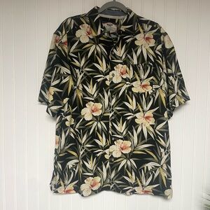 Bahama Bay Club Tropical Hawaiian Short Sleeve Button Down Shirt Mens Medium